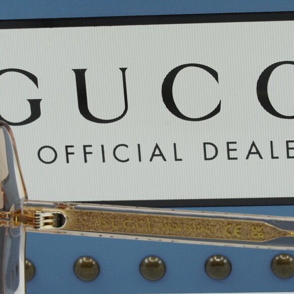 Gucci GG1314S 005 Square Sunglasses - Transparent Sand/Brown - Picture 6 of 9